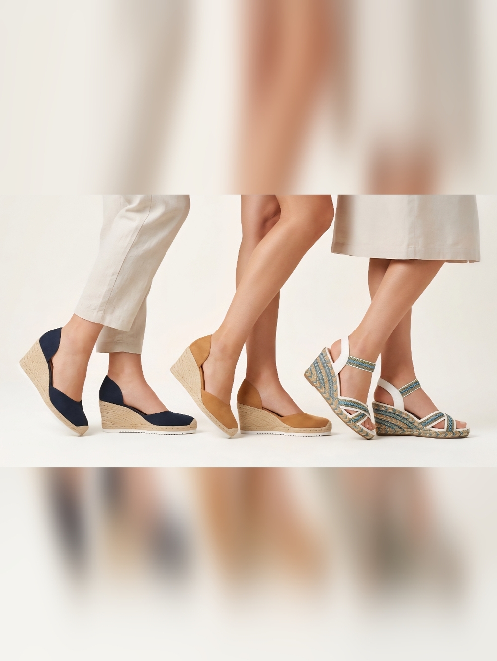 SHEIN Women’s Wedge Sandals Size 38 Lot of 3 Pairs Espadrille Platform Heels